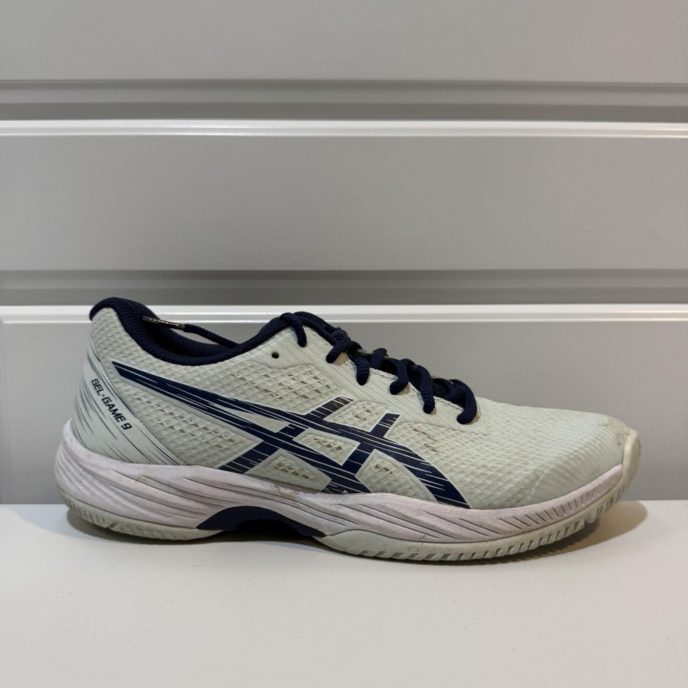 ASICS GEL-Game 9 Shoes Womens Size 8.5 White Tennis Court Sneakers 1042A211